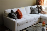 3pc Sectional White Sofa