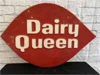 XL Hard Plastic Vintage Dairy Queen Sign