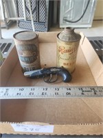 Vintage beer cans and Avon lighter