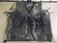 Ladies Leather Vest - Size Large