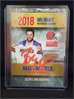 2018 rookie card signed Baker Mayfield with COA