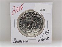 1oz .999 Silv Britannia 2 Pounds