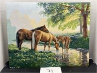 Horse Painting signed RCA; 20x16