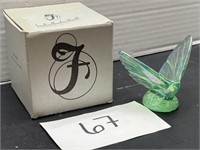 Fenton Glass ~ Green Carnival Butterfly ~ Glass