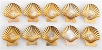 Tiffany & Co. Makers Vermeil Shell Dishes, 10