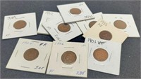 (10) Different Indian Head Cents 1900-1909