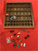 Vintage Miniature Shelf and assorted Knickknacks