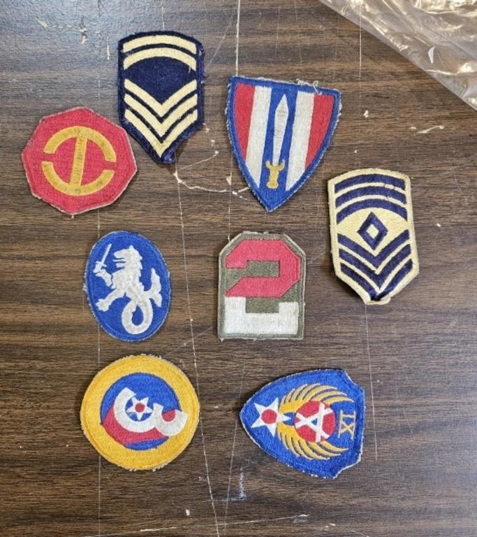 VINTAGE MILITARY PATCHES BOX LOT