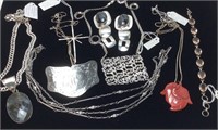 VINTAGE STERLING SILVER JEWELRY GROUP