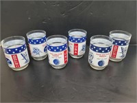 (6) Vintage Apollo 11 Drinking Glasses July 1969