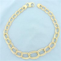 Graduated 16 Inch Double Oval Link Chain Necklace