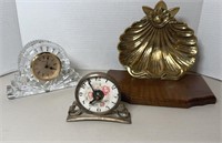 WATERFORD CRYSTAL CLOCK & OTHER DECOR