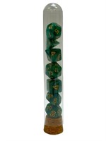 Polyhedral D&d Green-transparent 7pcs Dice Set