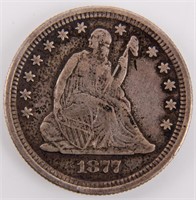 Coin 1877-S Seated Quarter in Extra Fine  Nice!