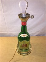 J & B Glass Scotch Lamp