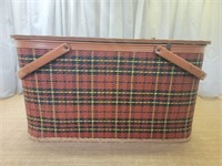 1950s Redmon Wood Tartan Plaid Wicket Picnic