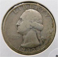 1932-S Washington Silver Quarter.