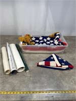 Crochet American flag, Folded American flag,