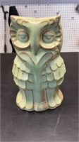 Vintage Frankoma Owl Bank Green 7 in Tall P