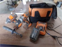 Ridgid drill charger and bag