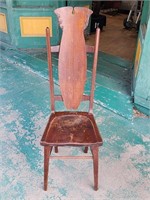 Unusual Tall Quartersawn Oak Side Chair