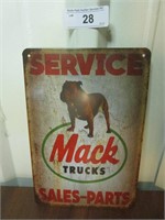 Metal Mack Trucks Sign