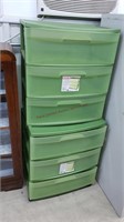 2- Sterilite 3 Drawer Cabinets 22"w