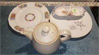Lot of vintage dishes teapot candy dish beautiful