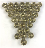 (31) Brass Cabinet/Drawer knobs 1 1/4”x1”