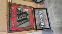 WIDMER BROS & GUINESS FRAMED MIRRORS