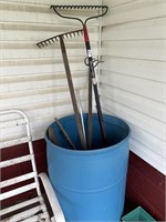 Rakes and barrel