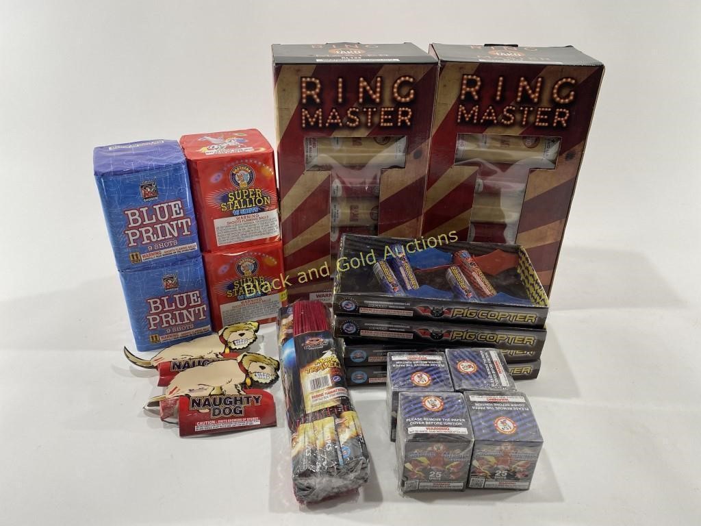 (15+) Fireworks: Ring Master, Super Stallion etc