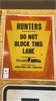 Pennsylvania Game Commission Plastic  sign 11 x