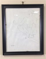 Nude sketch dated 1945