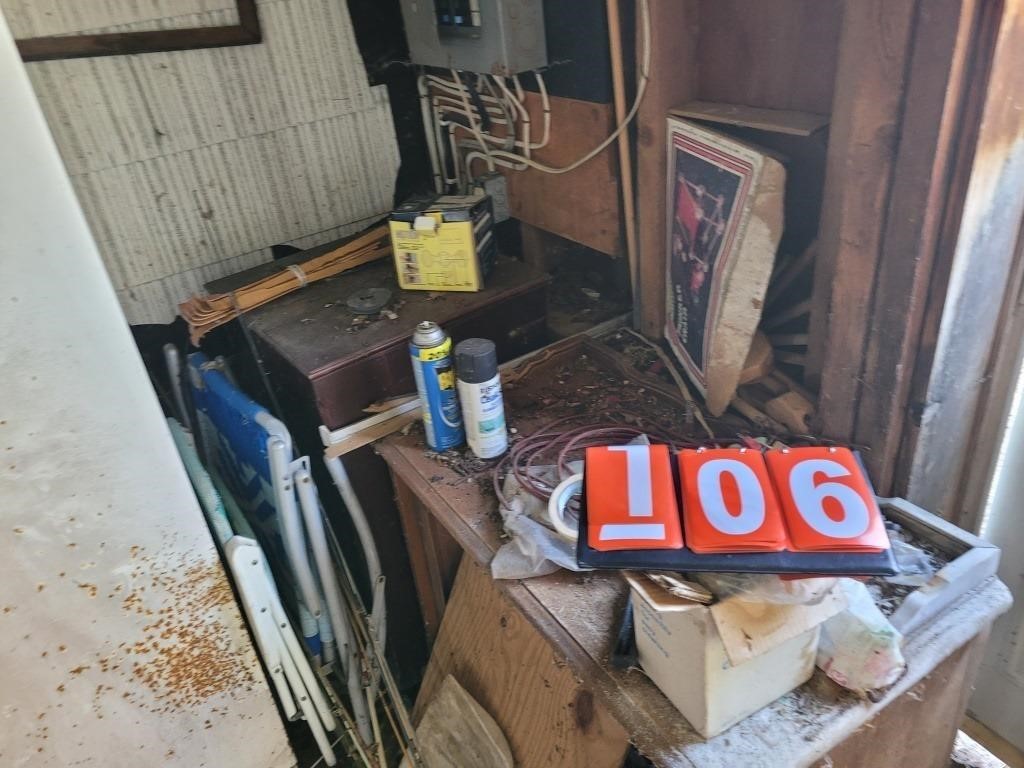 remaining contents of garage attached to house
