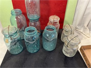 **BOX OF MISC SIZE CANNING JARS