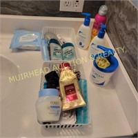 LOTION, BATHROOM ITEMS