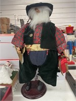 Western Santa decor on stand