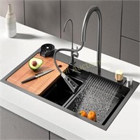 Sink with glass rinser  26.5 Inch.