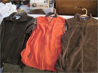 Womens Columbia Fleece Jacket and 2 Vests