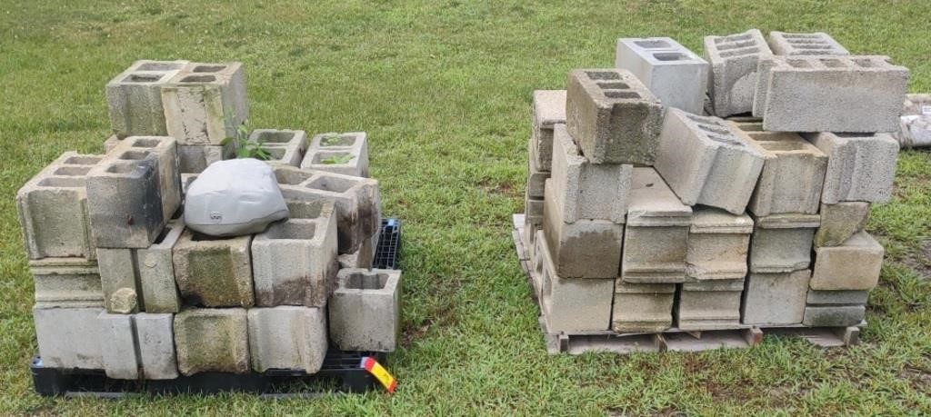 Pallets of Cinder Blocks (16" x 8" x 7.5")