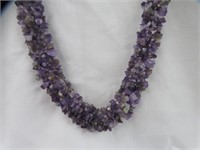 LADIES AMETHYST BEAD NECKLACE