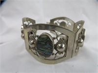 LADIES STERLING SILVER ABALONE BRACELET