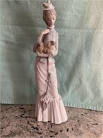 Approximate 15" Lladro Woman with Umbrella