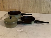 Vintage Signature Aluminum MCM Green Cooking Pans