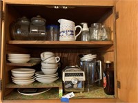 Misc Dishes, etc in Kitchen Cabinet