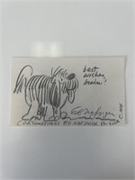 Ed Nofziger hand drawn and signed sketch