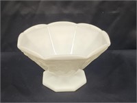 VINTAGE MILK GLASS FOOTED FRUIT BOWL