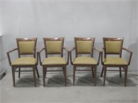 Four 22"x 16" 34" Vtg Chairs See Info