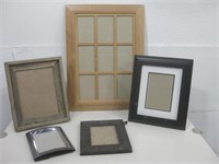 Five Assorted Frames Largest 22"x 16"